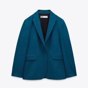 Zara Teal Blazer 4